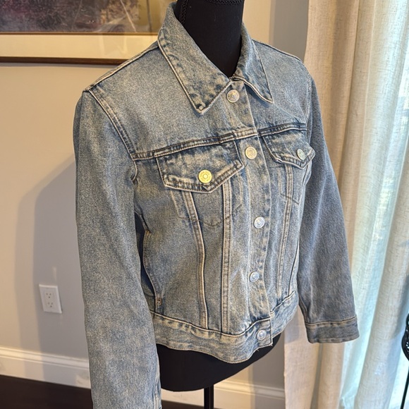 Zara Sherpa Lined Denim Jacket - Size Medium - Picture 2 of 9